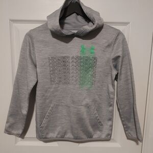 Under Armor Youth Hoodie Youth Size Medium Gray Green Kids Clothing EUC